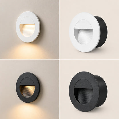 Elsewedy 3W Round LED Step Light - IP65 Waterproof Recessed Stair & Deck Light - 3000K Warm White Aluminum Wall Lamp