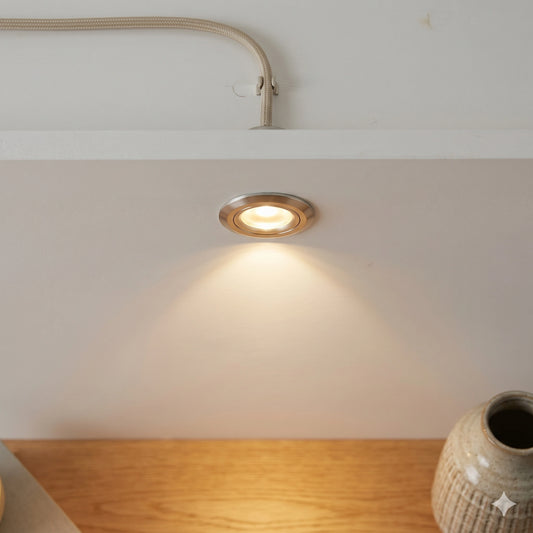 Elsewedy 1W Mini LED Recessed Spot Light - Round Diffused Cabinet & Display Light (3000K Warm White) LM-04