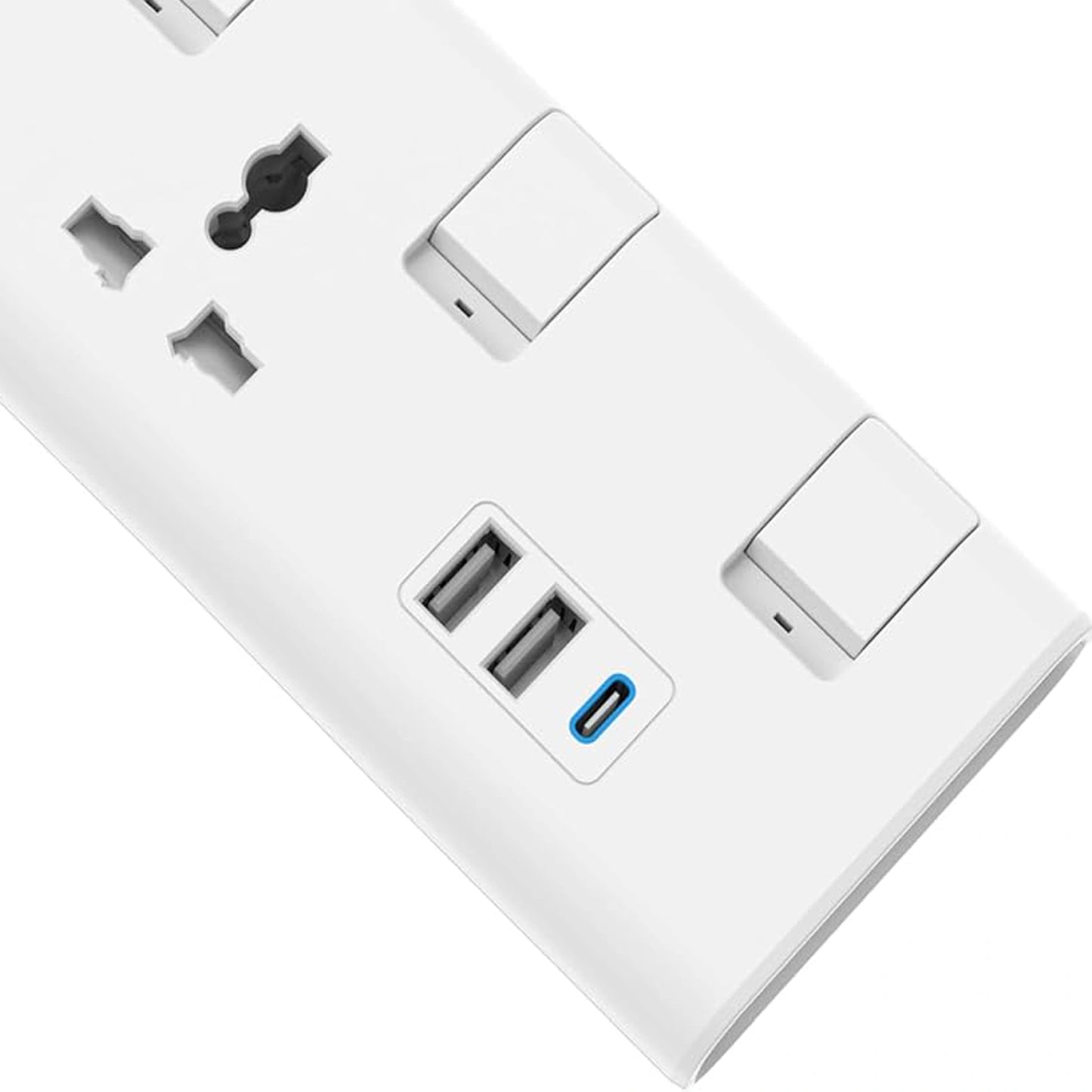 Elsewedy Universal Surge Protector Extension Lead - 4/3 Outlets with 3 USB Ports, Individual Switches & Overload Protection (3M/5M Cord)