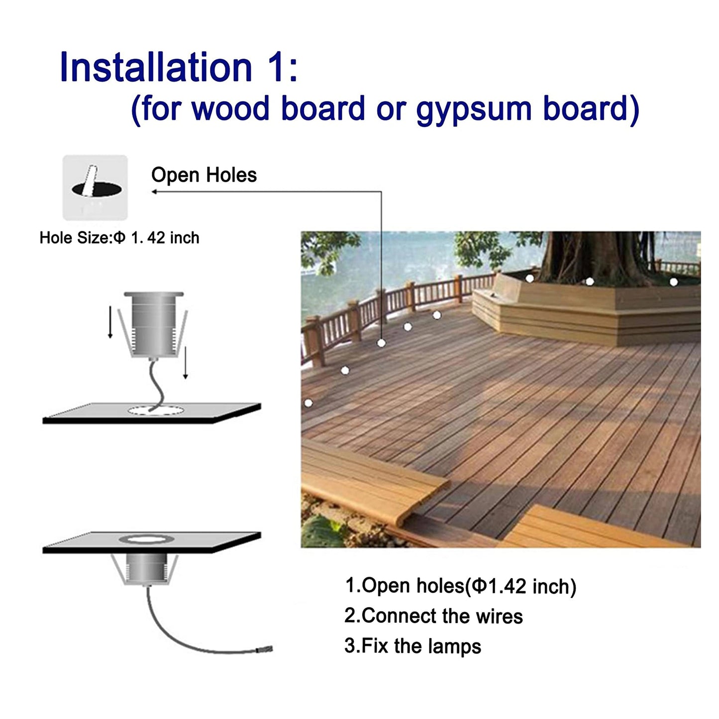Deck Mini LED Light – 12V-24V DC, IP67 Waterproof – Warm White 3000K – Outdoor Step, Stair & Pathway Lighting – Elsewedy Landscape Accent Light – 1/2/3/4/5 Way Option