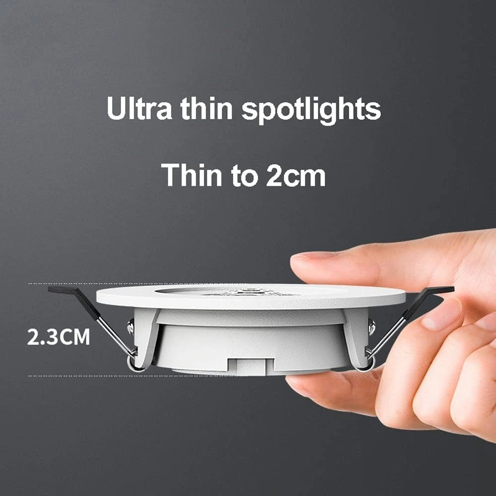 3W LED Recessed Spotlight - 3 Inch Round Panel Downlight (3000K Warm White)