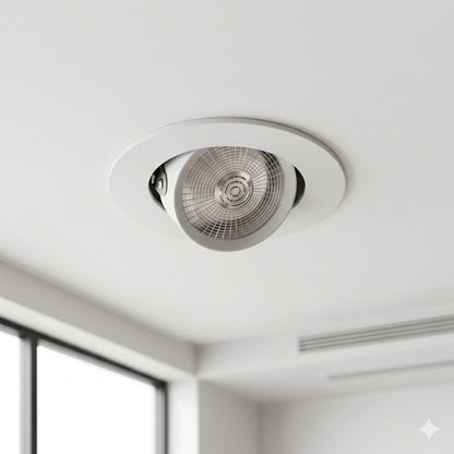 3W LED Recessed Spotlight - 3 Inch Round Panel Downlight (3000K Warm White)