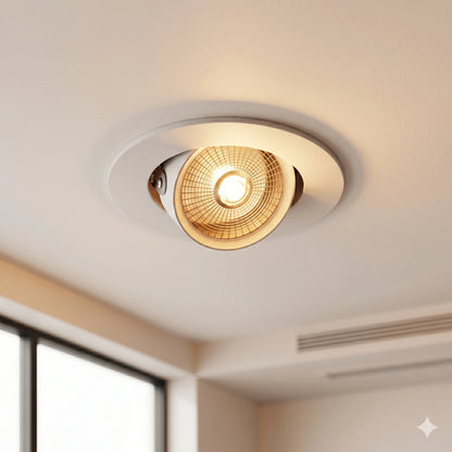 3W LED Recessed Spotlight - 3 Inch Round Panel Downlight (3000K Warm White)