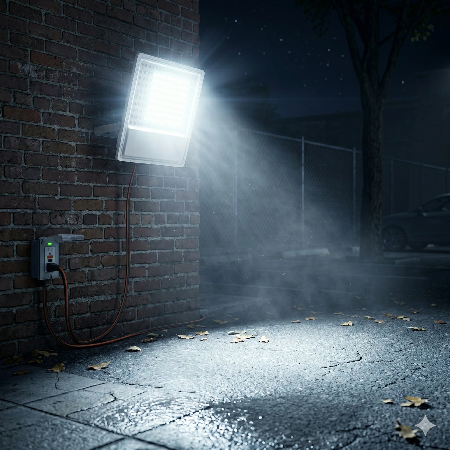 150W Industrial LED Flood Light - IP67 Waterproof 6500K Daylight White High-Power Security Light