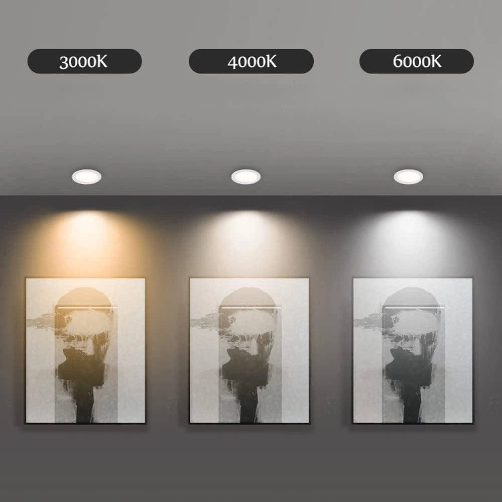 Recessed Round Ceiling IP54 Light, 7w,15w,30w Downlights, Warm White, Natural White, Day White 3000k,4000k,6000K Kelvin Light, LED Spotlights for Bathroom, Kitchen, Living Room TPTD-Elsewedy