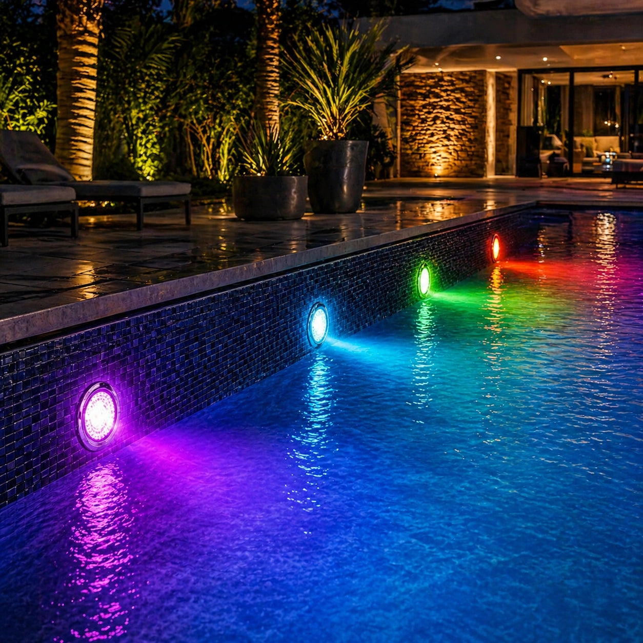 Elsewedy 18W Submersible LED Pool Light - IP68 Waterproof RGB Color Changing & 3000K Warm White Underwater Lamp (Ø30cm, 12V)