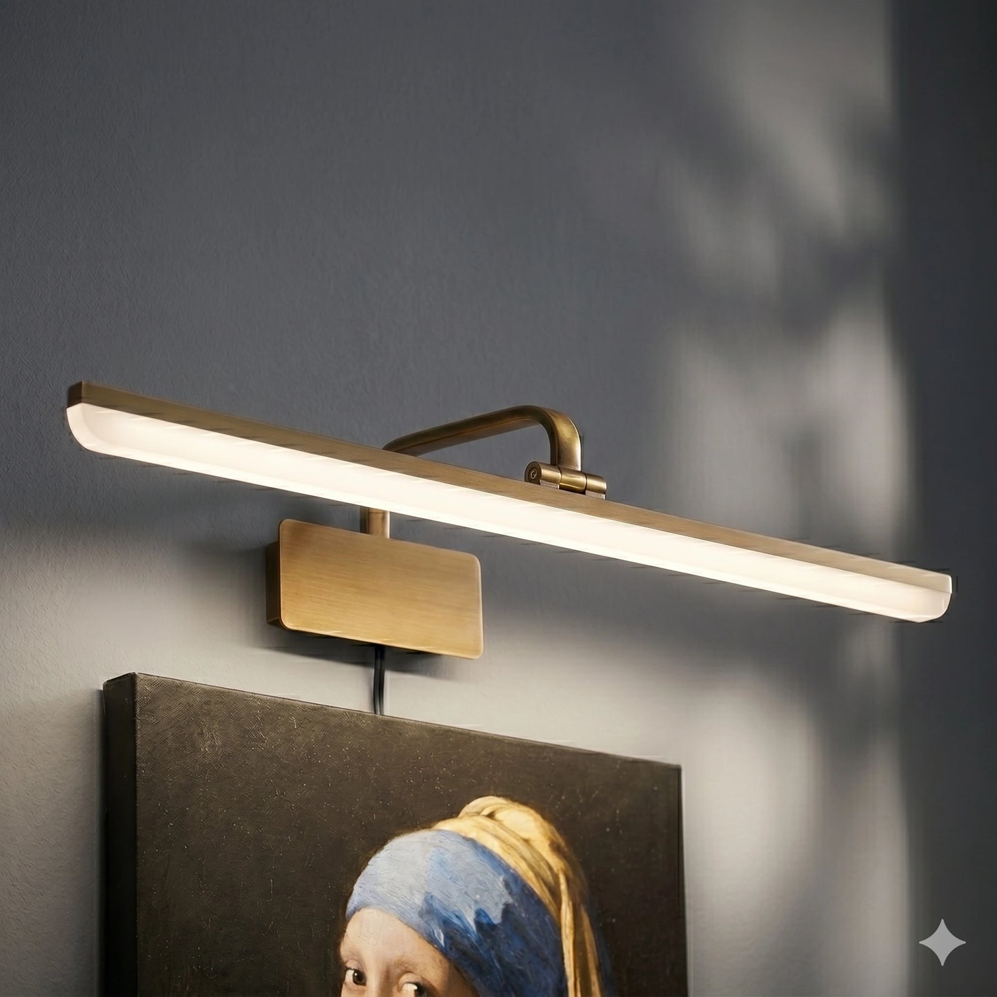 Elsewedy 20W Brushed Gold LED Bathroom Vanity Light - 180° Rotatable Dimmable Mirror Light (Z001-L)