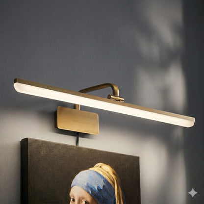 Elsewedy 20W Brushed Gold LED Bathroom Vanity Light - 180° Rotatable Dimmable Mirror Light (Z001-L)