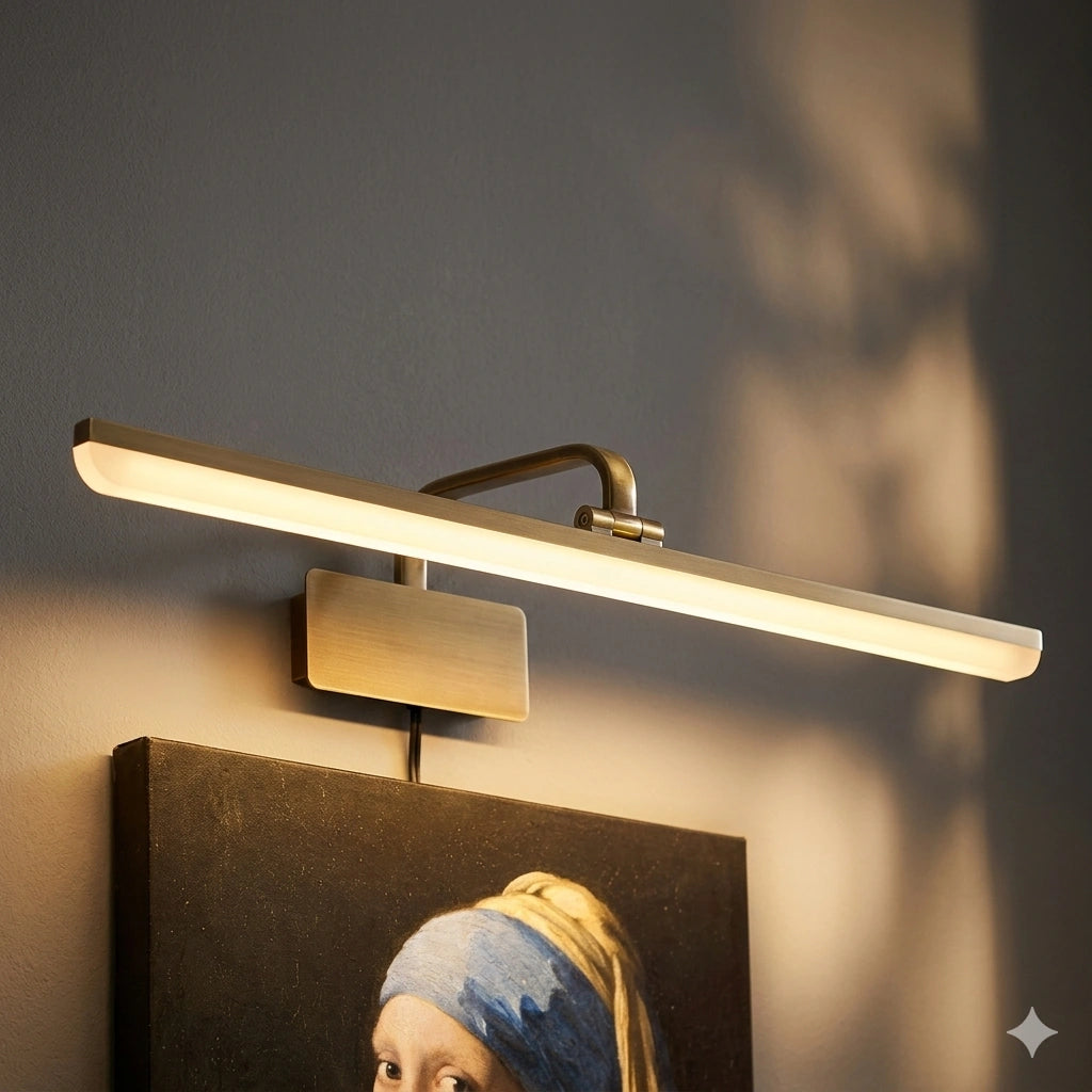 Elsewedy 20W Brushed Gold LED Bathroom Vanity Light - 180° Rotatable Dimmable Mirror Light (Z001-L)