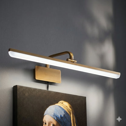 Elsewedy 20W Brushed Gold LED Bathroom Vanity Light - 180° Rotatable Dimmable Mirror Light (Z001-L)