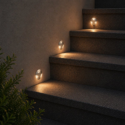 Deck Mini LED Light – 12V-24V DC, IP67 Waterproof – Warm White 3000K – Outdoor Step, Stair & Pathway Lighting – Elsewedy Landscape Accent Light – 1/2/3/4/5 Way Option