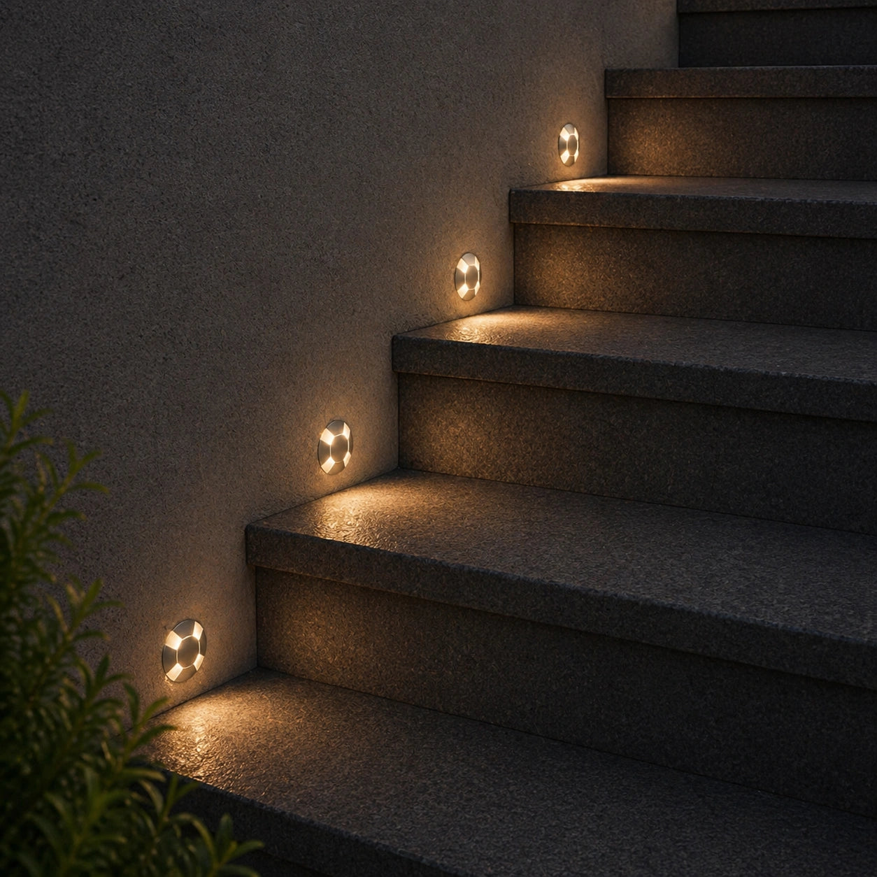 Deck Mini LED Light – 12V-24V DC, IP67 Waterproof – Warm White 3000K – Outdoor Step, Stair & Pathway Lighting – Elsewedy Landscape Accent Light – 1/2/3/4/5 Way Option