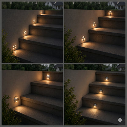 Deck Mini LED Light – 12V-24V DC, IP67 Waterproof – Warm White 3000K – Outdoor Step, Stair & Pathway Lighting – Elsewedy Landscape Accent Light – 1/2/3/4/5 Way Option