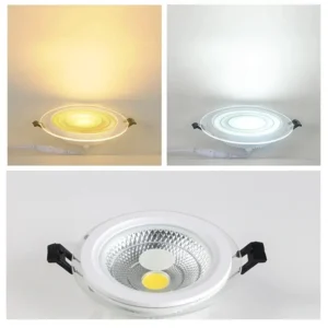 Led Glass Down light Recessed 5Watt 6000k White, Room, Kitchen, Bars, Bedrooms, Shops Elsewedy 0114