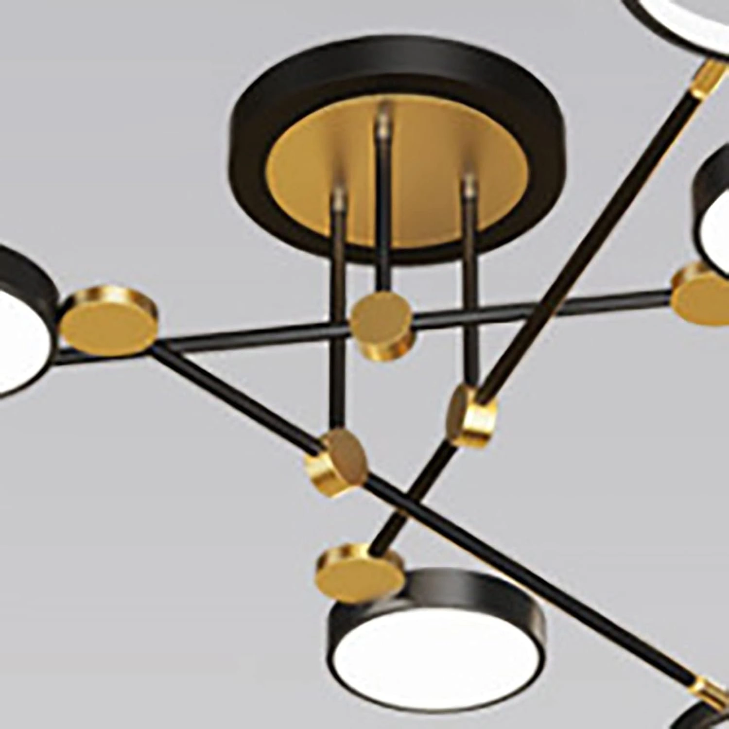 Ceiling Light 80W Modern Chandelier LED Ceiling Lamp, For Living Room Dining Room Bedroom, Creative Simple Ceiling Lamp-Black tricolor light 120 * 26cm 1315/8-BK+GD-ELSEWED - Image 5