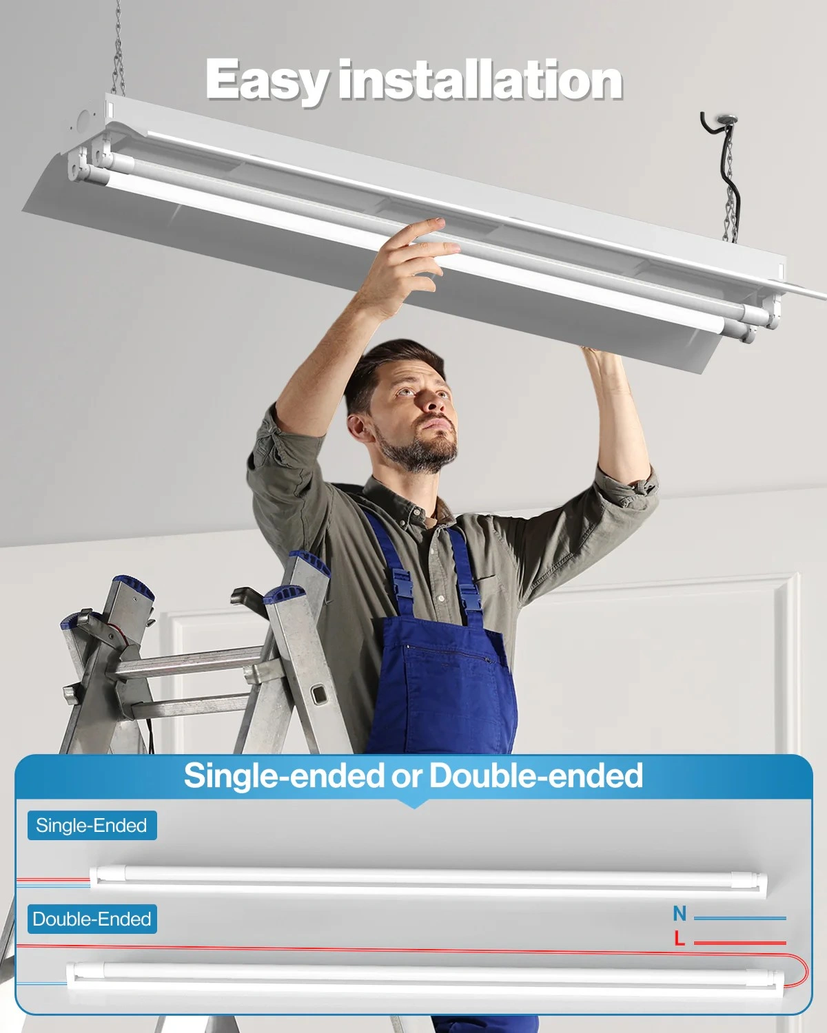 T8 LED Rod 2 Foot, 9 Watt Equivalent, Type A Tube Light, Plug & Play, T8 or T12 LED Fluorescent Replacement, Frosted, 3000K Warm White, 6000K Day White 9W-T8-CANYON - Image 7