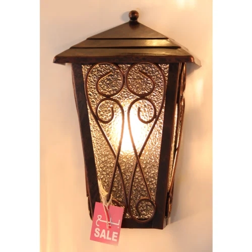 1-Light Garden brown Vanity Light Brown Black Wall Sconce Vintage with Clear Glass Shade, Hallway Light Fixture Sconces Wall Lighting IP44 E27 2002-1WS-ELSEWEDY - Image 2