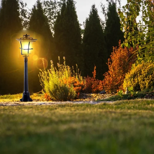 ELSEWEDY Bollard Garden Light IP44 E27 2039-1F0.75M – Waterproof & Rustproof Outdoor Lawn Light | Traditional Art Aluminum & Glass Bollard for Garden, Landscape & Street Lighting | 220V, W24 x H110 cm - Image 2