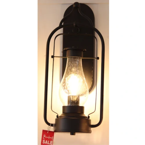 E27 Antique Outdoor Light Fixtures Wall Mount Lantern Square Vintage Aluminum Exterior Wall Sconces, IP44 Waterproof 1-Light Patio Villa Wall Lamp Lighting, Black 2083-1W-ELSEWEDY - Image 2