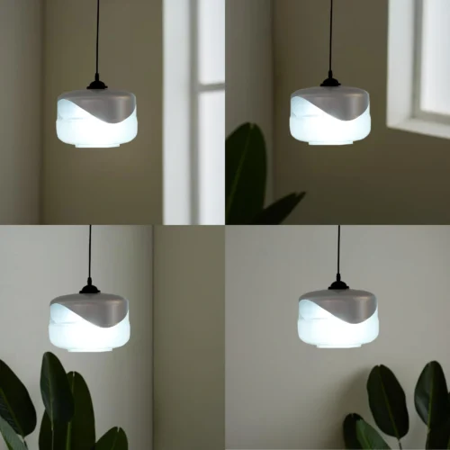 Modern Pendant Light Fixtures, Industrial Hanging Ceiling Lamp with Clear Glass Shade, Farmhouse Pendant Lighting for Kitchen Island Decor Living Room Hallway Bedroom Dining Hall Bar 2111/1-ELSEWEDY - Image 3