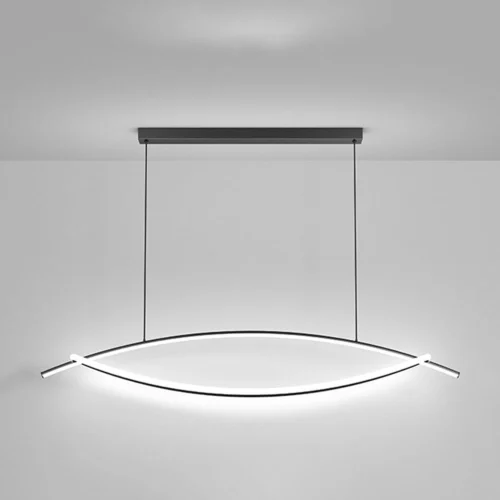Modern LED Chandelier, Arch Black Chandelier, Adjustable Height Luxury Led Pendant Light for High Ceiling Living Room, Bedroom, Dining Room, Kitchen Island 24021-BL-ELSEWEDY - Image 3