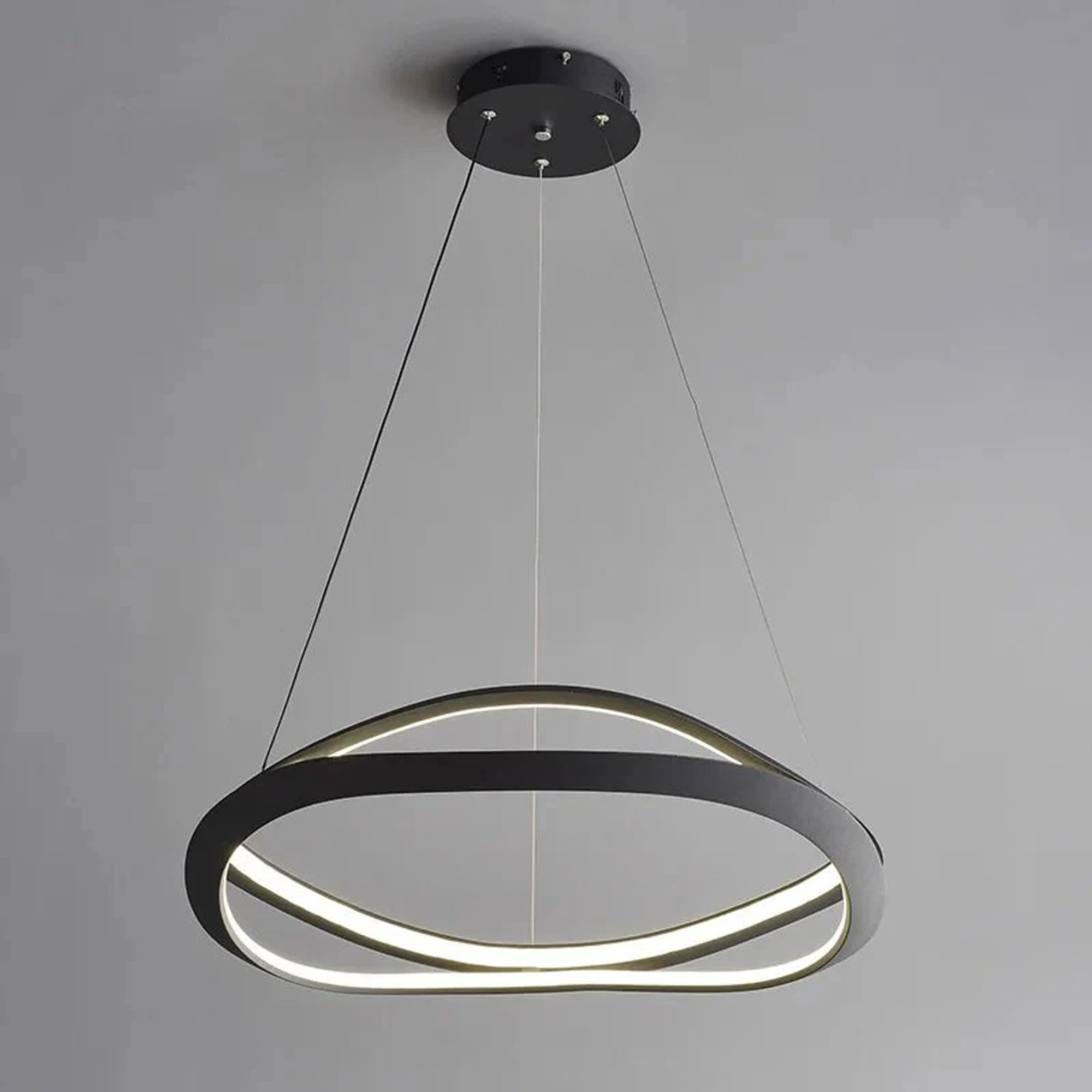 LED Pendant Light Dining Table Pendant Light Modern Pendant Light Adjustable Pendant Light Black Color Pendant Light Dining Room Kitchen, Living Room, Office Lamp 24022-800-BK-ELSEWEDY