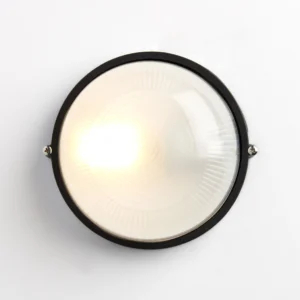 Wall Light Bulkhead Light Round Die-Cast Aluminum Wall/Ceiling Lamp | E27 Surface-Mounted IP54 Waterproof | White Outdoor/Indoor Light Fixture Ø19cm | Egylux 3012SB-EGX