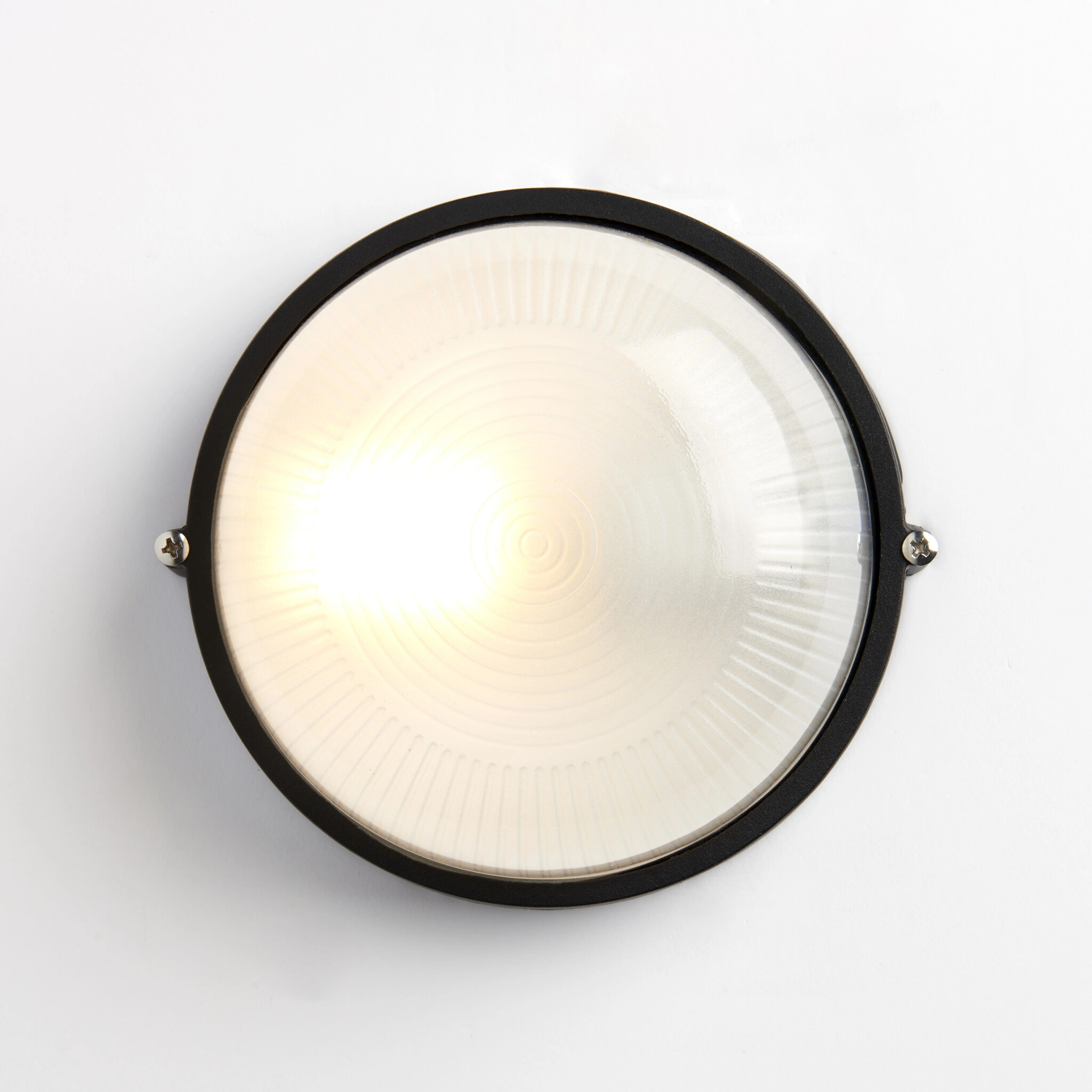 Wall Light Bulkhead Light Round Die-Cast Aluminum Wall/Ceiling Lamp | E27 Surface-Mounted IP54 Waterproof | White Outdoor/Indoor Light Fixture Γ19cm | Egylux 3012SB-EGX