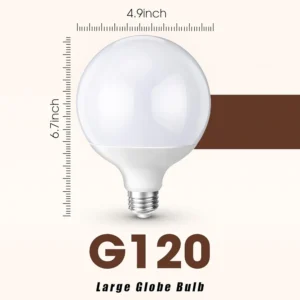 Led Light Bulb, G120 Globe Bulb,30W(150W Equivalent) Led Bulbs Warm White 3000K, Cool White 6500K Large Globe Light Bulbs, Non-Dimmable, E27 Base, 3000 Lumen, Energy Saving, Perfect for Home Living Room Lighting 30W-E27-CANYON