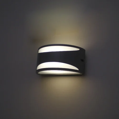 Half Moon Outdoor Wall Lamp, Black Metal, IP44 Waterproof, E27 Socket, Surface Mounted Security Light, Wall Luminaire, Bulb Not Included, 220V, Egylux 3301B-EGX - Image 2