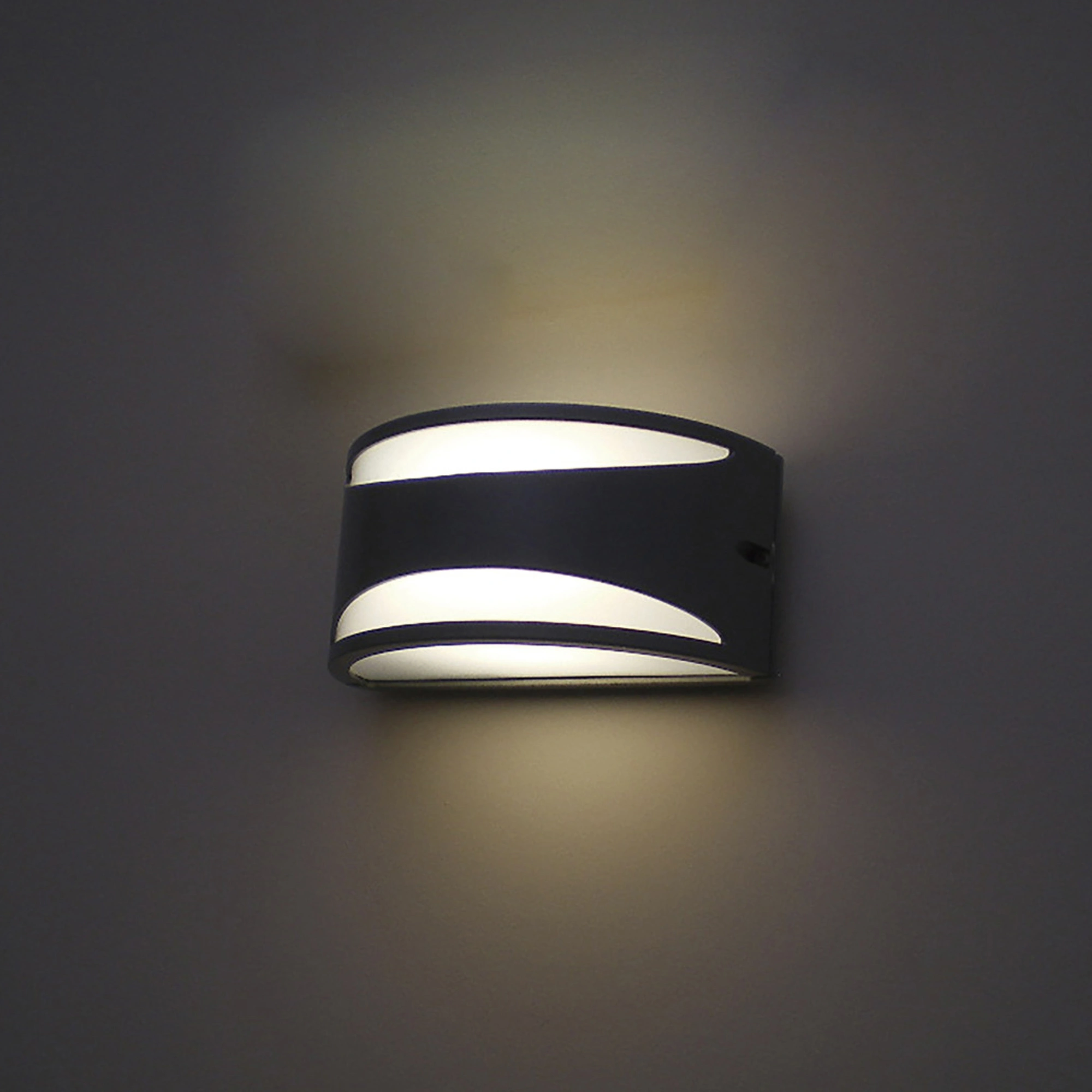 Half Moon Outdoor Wall Lamp, Black Metal, IP44 Waterproof, E27 Socket, Surface Mounted Security Light, Wall Luminaire, Bulb Not Included, 220V, Egylux 3301B-EGX - Image 2