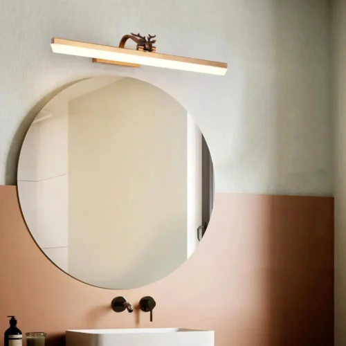 Gold Bathroom Light Fixtures Over Mirror 20W 180° Rotatable Dimmable Vanity Light Bar, Brushed Gold Bathroom Vanity Lights Above Gold Color Body 5003/L-Elsewedy - Image 2