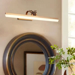 Gold Bathroom Light Fixtures Over Mirror 20W 180° Rotatable Dimmable Vanity Light Bar, Brushed Gold Bathroom Vanity Lights Above Gold Color Body 5003/L-Elsewedy