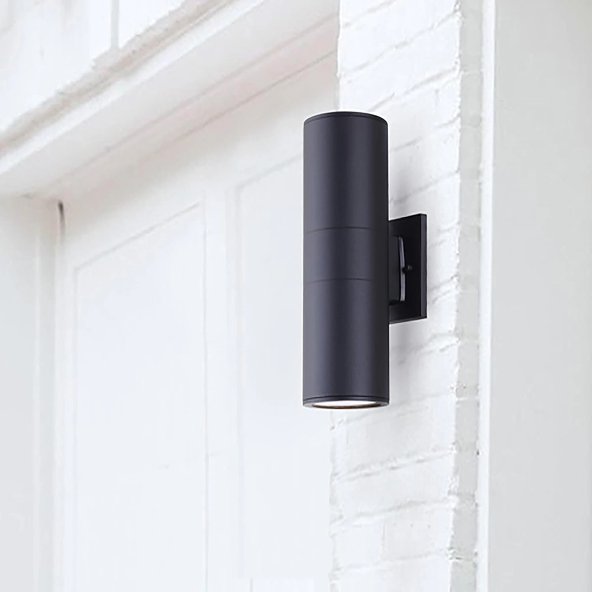 Outdoor Wall Lights,Bling Patio Exterior Wall Light Fixture, Stainless Steel IP65 Wall Mount Cylinder Design, Up Down Light Fixture for Porch, Backyard and Front Door 6033B-E27-M-EGX - Image 2