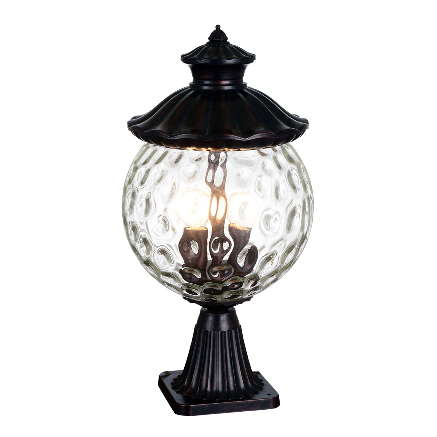 Glass Gate Lamp for Pillars – Waterproof Outdoor Decorative Light | Garden/Pillar/Gate Lamp | Exterior Home Lighting | IP44 E14 Base | ELSEWEDY - Image 2