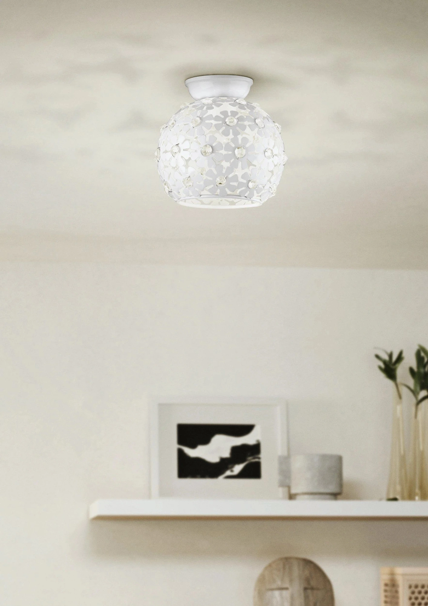 Ceiling Light 20x18cm White Crystal HANIFA 92282-EGLO - Image 3
