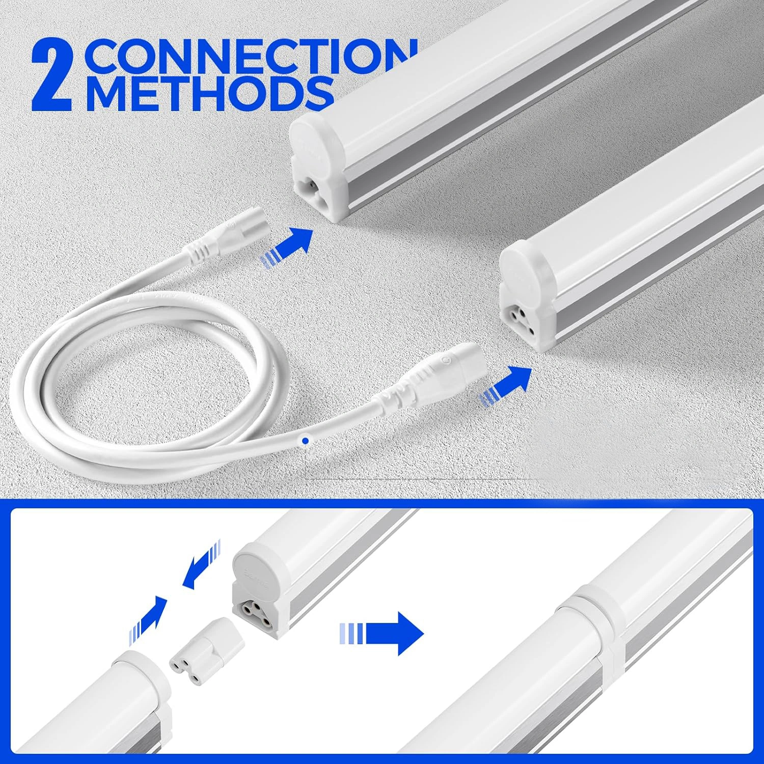 Led Batten Light 2ft 60cm, T5 Led Tube Lights, 900lm 9W 3000K-4000K-6500K Super Bright, Day White-Cool White-Warm White- LED Garage Workshop Lighting, Wall and Ceiling Batten Lights 9W-T5-ELSEWEDY - Image 4