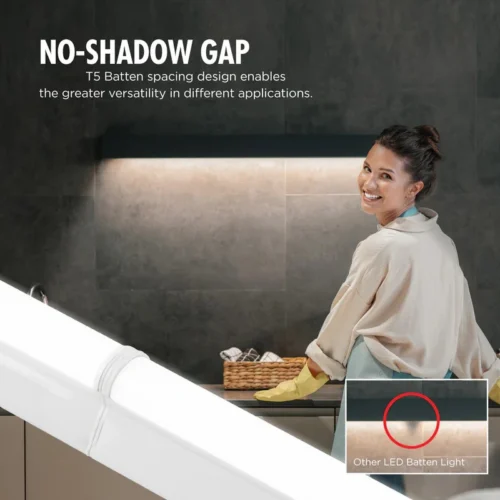 Led Batten Light 4ft 120cm, T5 Led Tube Lights, 1800lm 18W 3000K-6500K Super Bright, Day White-Warm White- LED Garage Workshop Lighting, Wall and Ceiling Batten Lights 18W-T5-ELSEWEDY - Image 4