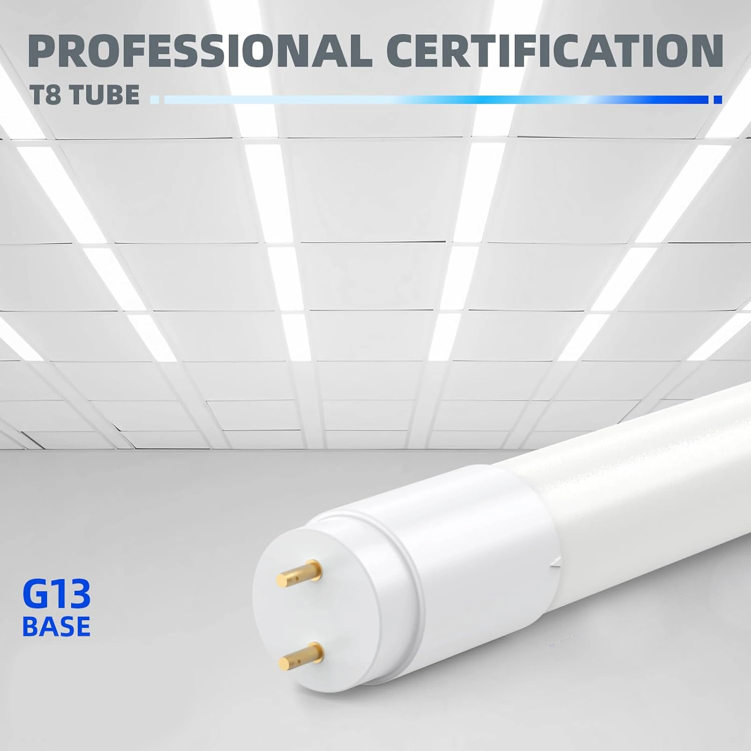 T8 LED Rod 2 Foot, 9 Watt Equivalent, Type A Tube Light, Plug & Play, T8 or T12 LED Fluorescent Replacement, Frosted, 3000K Warm White, 6000K Day White 9W-T8-CANYON