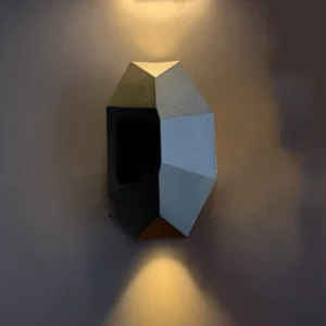 Octagon Shape Outdoor Up and Down Lights Mains Powered LED Wall Lamp 6W 3000K IP54 Waterproof Modern Decorative Garden Lights for Seaside Outdoor Living Room, Dark Grey ARD93-EGYLUX