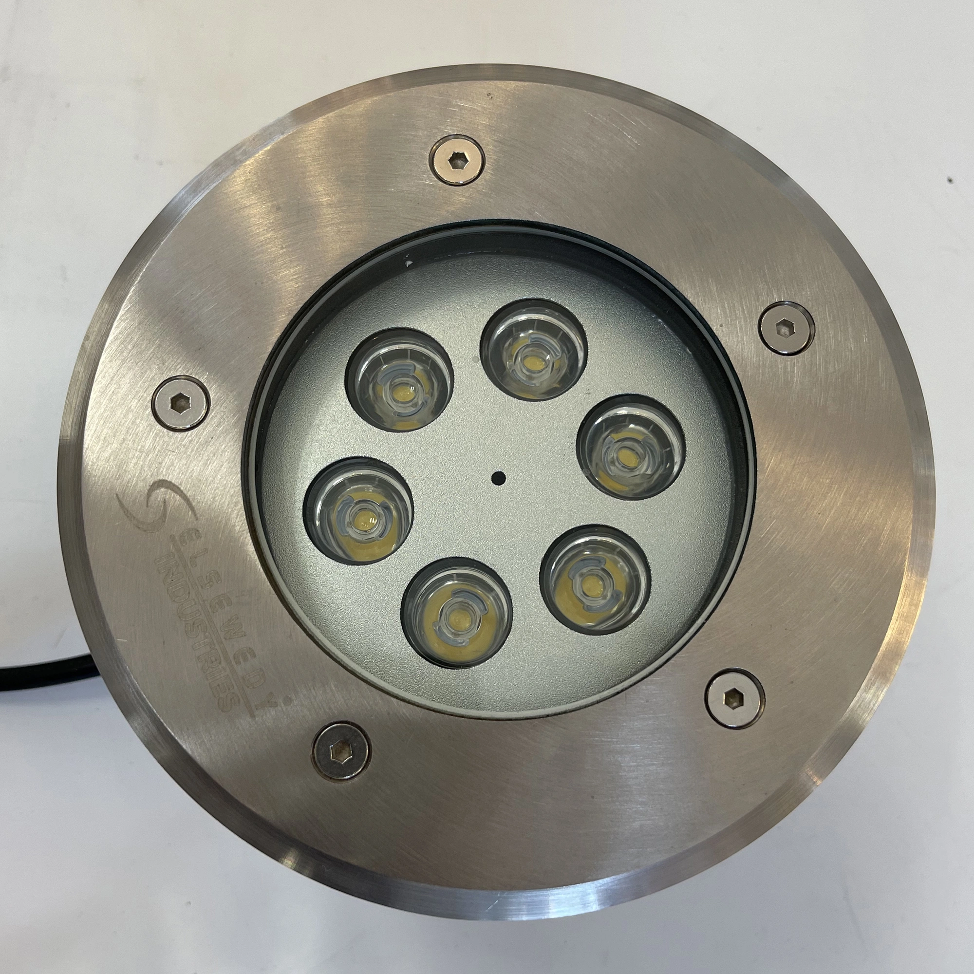 6W In-Ground LED Lights, 3000K Warm White, Ø15 x 9 cm Round Buried Uplights, Stainless Steel IP67 Waterproof Landscape Lights, Outdoor Deck In-Ground Floor Spotlights with Tempered Glass Cover (1-Pack) - Image 2