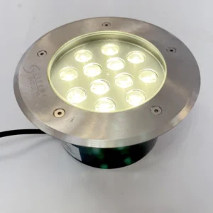 12W Garden Buried Light Outdoor | IP67 Waterproof LED Landscape Lighting | Warm White 3000K | Size Ø18×10 cm