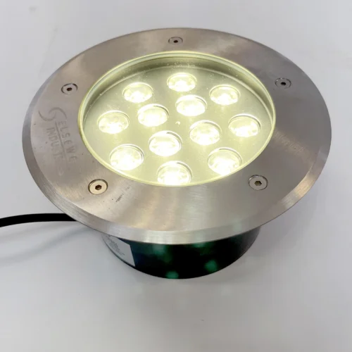 12W Garden Buried Light Outdoor | IP67 Waterproof LED Landscape Lighting | Warm White 3000K | Size Ø18×10 cm