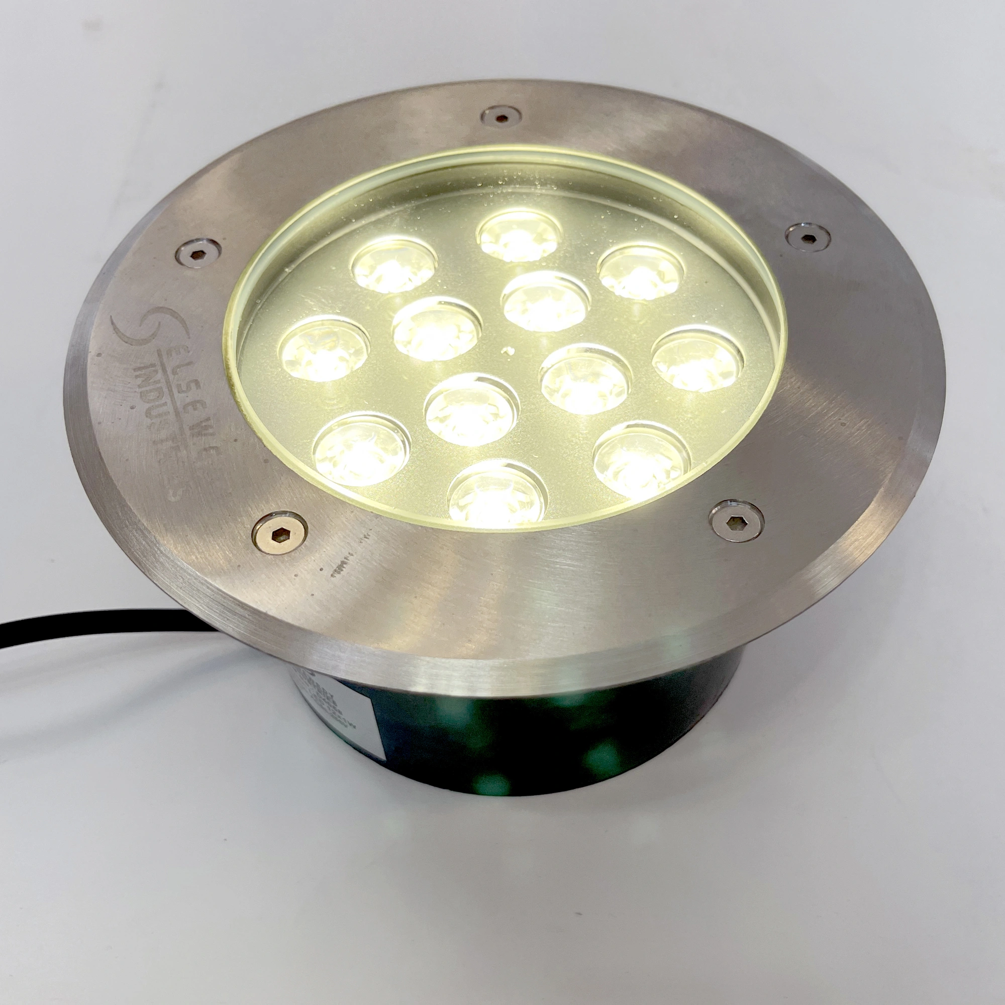 12W Garden Buried Light Outdoor | IP67 Waterproof LED Landscape Lighting | Warm White 3000K | Size Ø18×10 cm