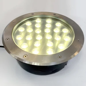 Garden Buried Light Outdoor – 24W Warm White 3000K | In-Ground LED Landscape Light | Elsewedy Model D4070 | Waterproof IP67 | Size Ø25 x 10 cm for Driveways, Pathways, Gardens