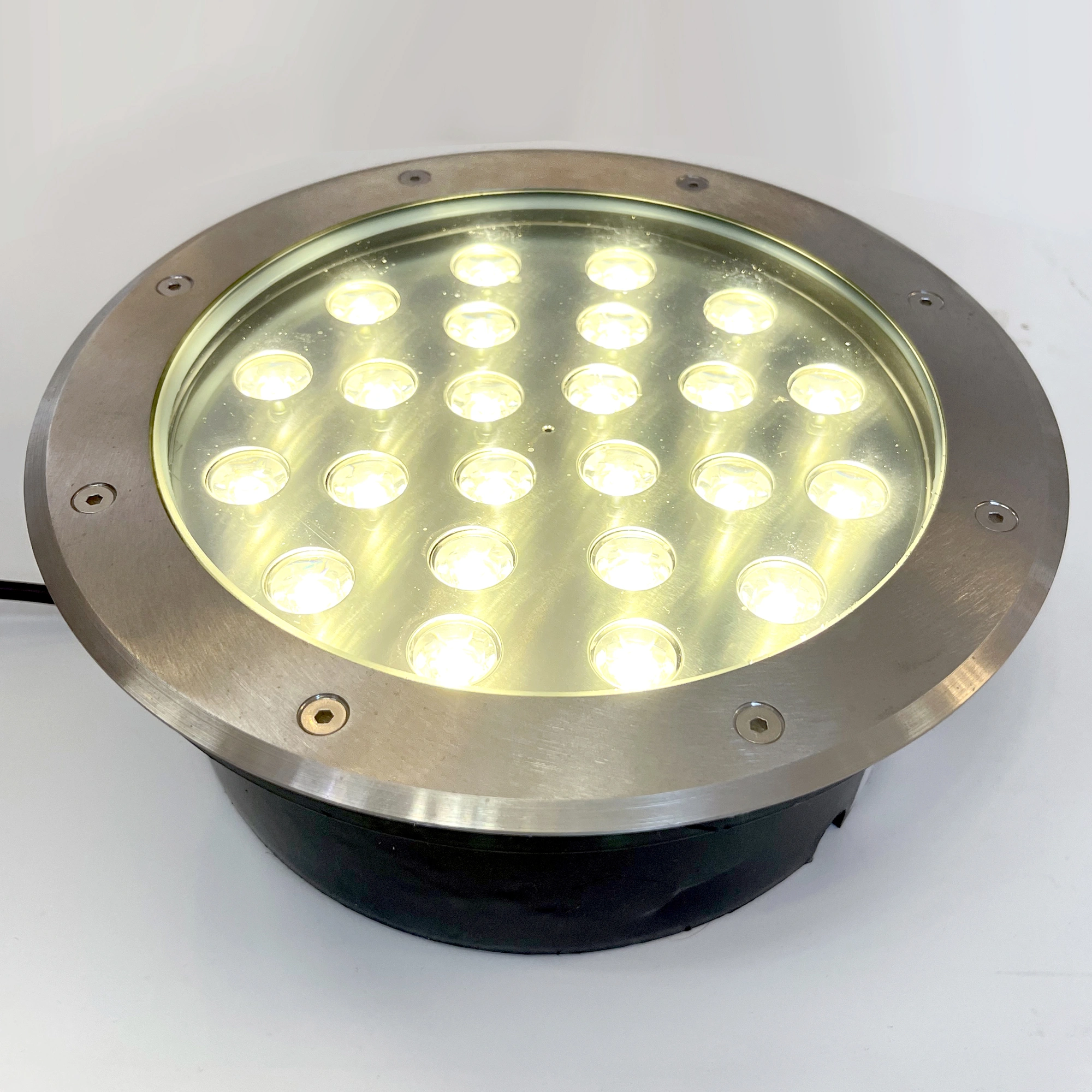 Garden Buried Light Outdoor – 24W Warm White 3000K | In-Ground LED Landscape Light | Elsewedy Model D4070 | Waterproof IP67 | Size Ø25 x 10 cm for Driveways, Pathways, Gardens