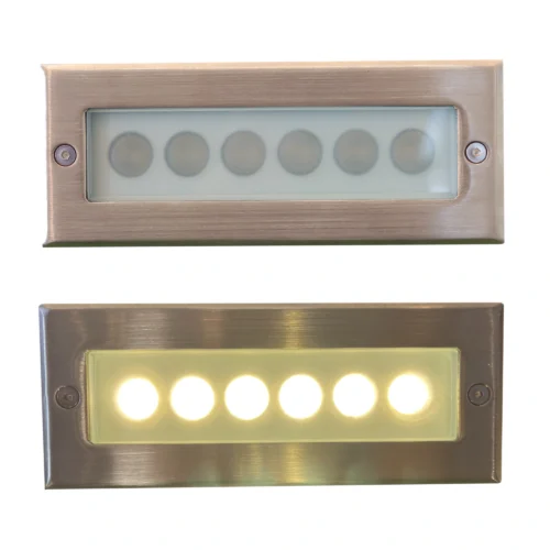 6W LED Step Light Elsewedy – IP67 Waterproof Stainless Steel Wall Fixture with Horizontal Louver – Indoor/Outdoor Stairway Lighting – 3000K Warm White – Modern Recessed Light - Image 2