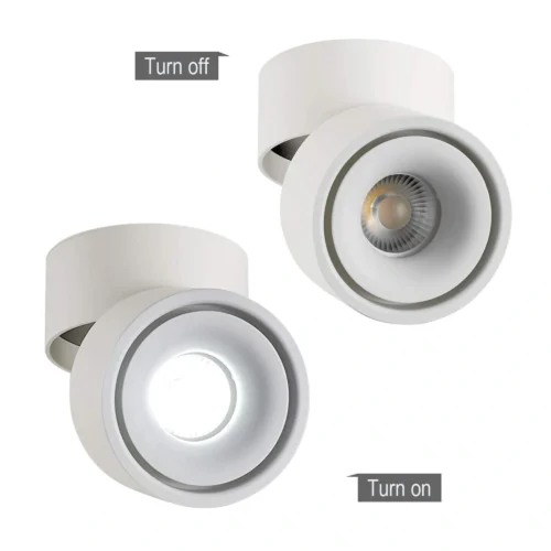 12W LED Ceiling Spotlight – 360° Adjustable Surface Mounted COB Light for Indoor Use – Modern Rotatable Light – Cool White | سبوت لايت سقفي LED بقوة 12 واط – قابل للتعديل 360 درجة – إضاءة COB مثبتة على السطح - Image 3