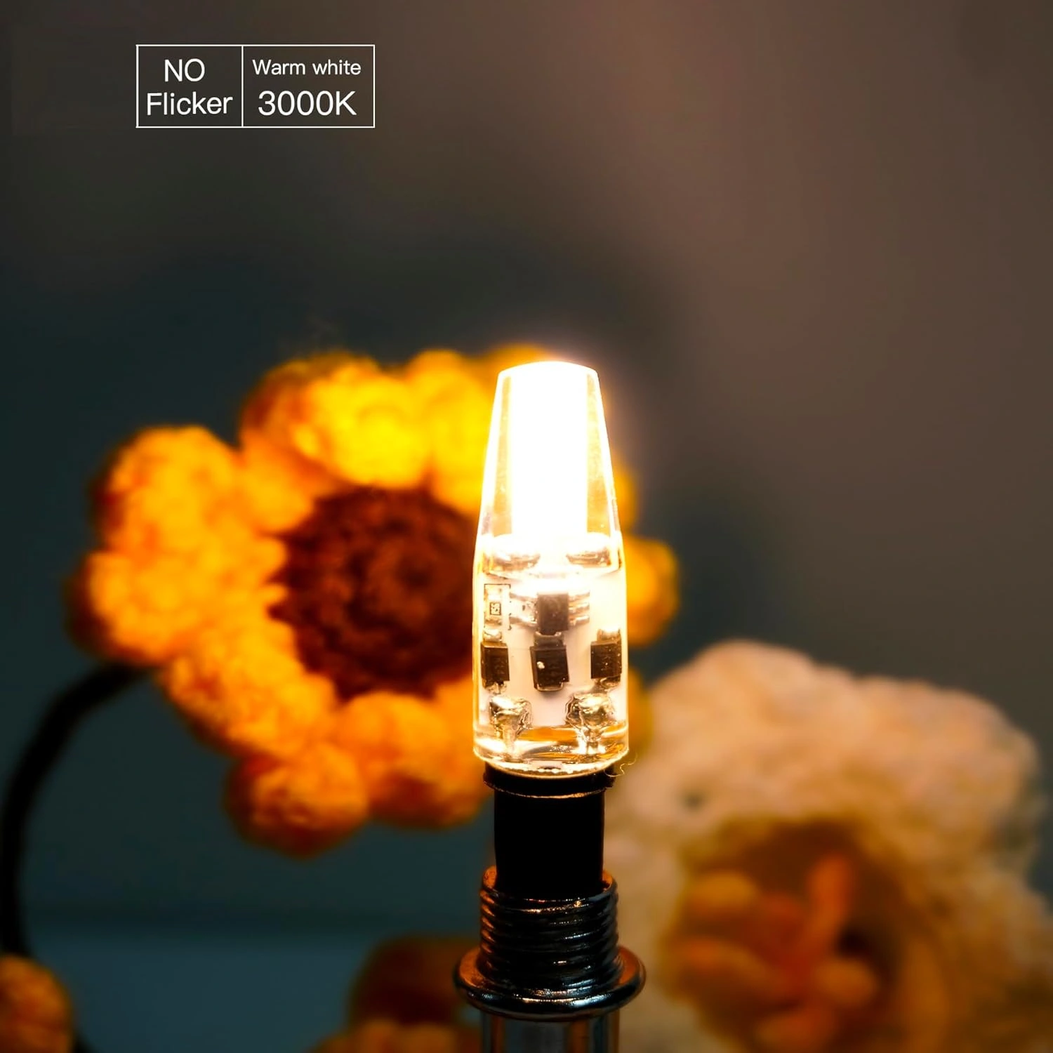 G4 Led Bulb 1.5W, Warm White 3000K, AC/DC12V-24V 1505 COB Led Light Bulbs Equivalent to 20W T3 JC Type Bi-Pin G4 Base Halogen Bulb LED-G4-3000K - Image 3