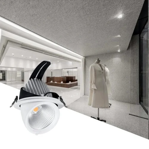 High Color Rendering 20W 6000K Clothing Store Led Spotlights, Adjustable COB Trunk Lights, Storefront Recessed Ceiling Lights, Commercial Shop Lamps Elsewedy ES-0119 - Image 4